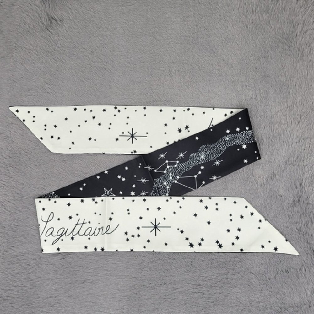 Sagittarius Zodiac Sign Silk Twilly Scarf - Picture 6 of 7